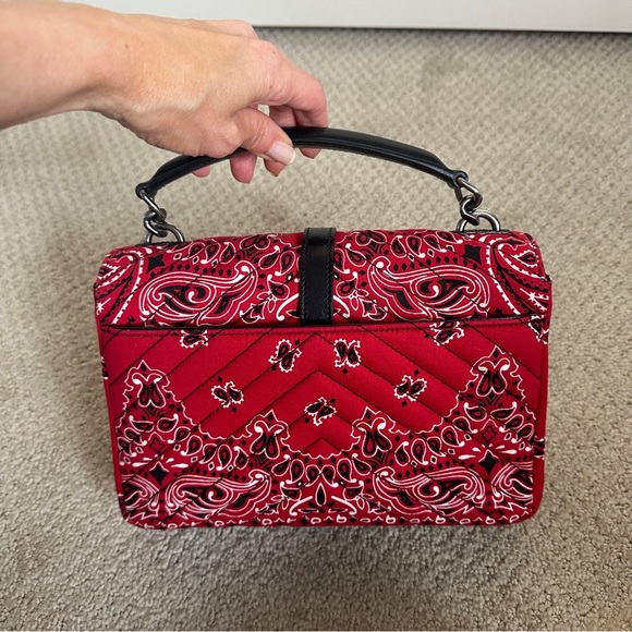 YSL PAISLEY BANDANA CROSS BODY BAG DETACHABLE LINK STRAP - Picture 3 of 10